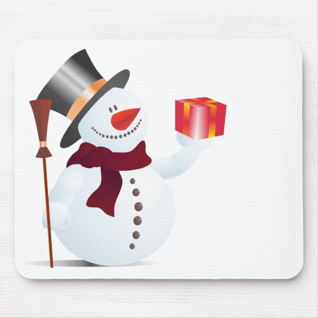 Schneemann / Snowman for Christmas / X-mas Mouse Mat (Front)