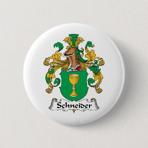 Schneider Family Crest 6 Cm Round Badge