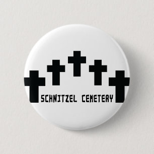 schnitzel cemetery cross 6 cm round badge