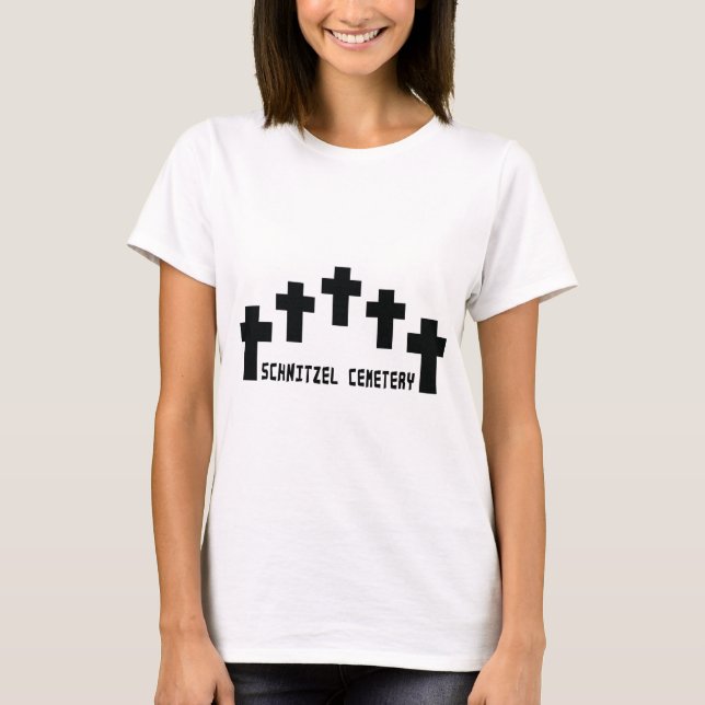 schnitzel cemetery cross T-Shirt (Front)
