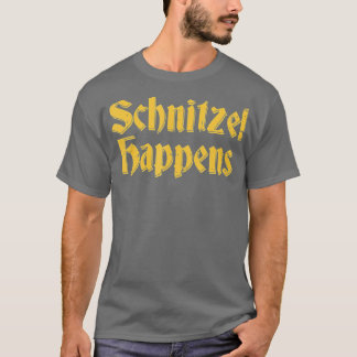 Schnitzel Happens  Funny Vintage Oktoberfest Germa T-Shirt