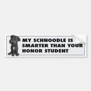 Schnoodle (Black) Honour Bumper Sticker
