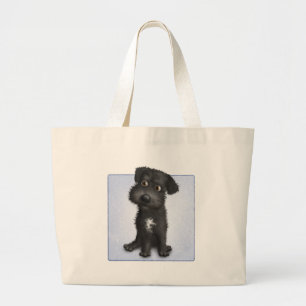 Schnoodle (Black) Large Tote Bag