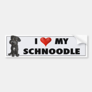 Schnoodle (Black) Love Sticker