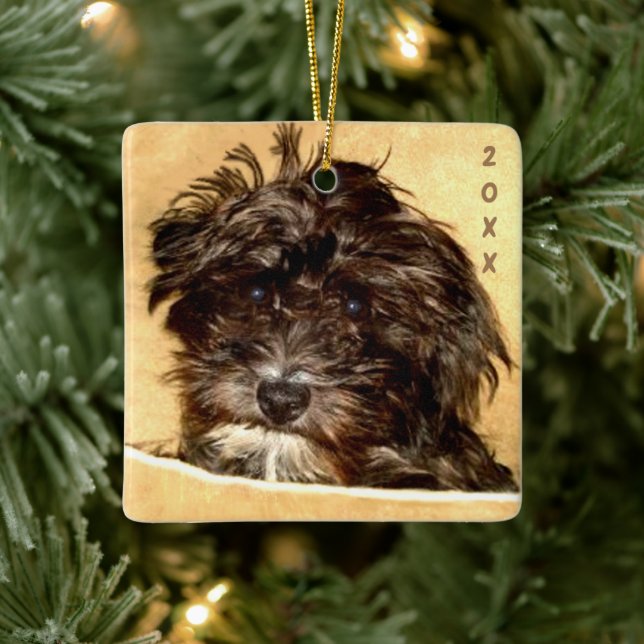 Schnoodle Ceramic Ornament (Tree)