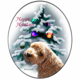 Schnoodle Christmas Gifts Ornament Photo Sculpture Decoration