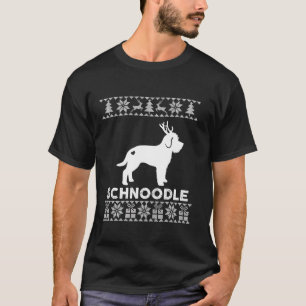 Schnoodle Dog Lover Cute Reindeer Ugly Christmas S T-Shirt