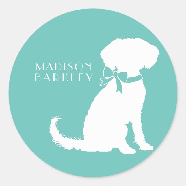Schnoodle Dog Puppy Classic Round Sticker (Front)