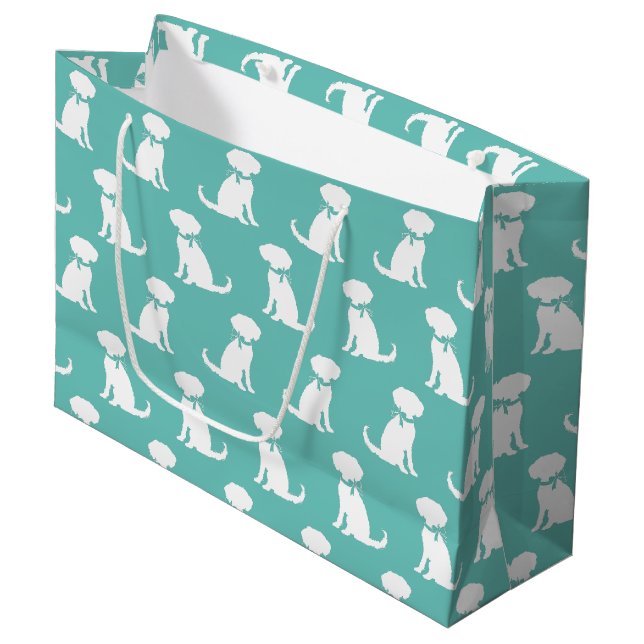 Schnoodle Dog Puppy Large Gift Bag (Front Angled)