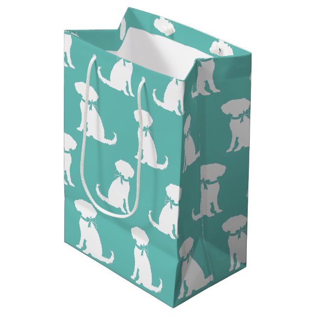 Schnoodle Dog Puppy Medium Gift Bag (Front Angled)