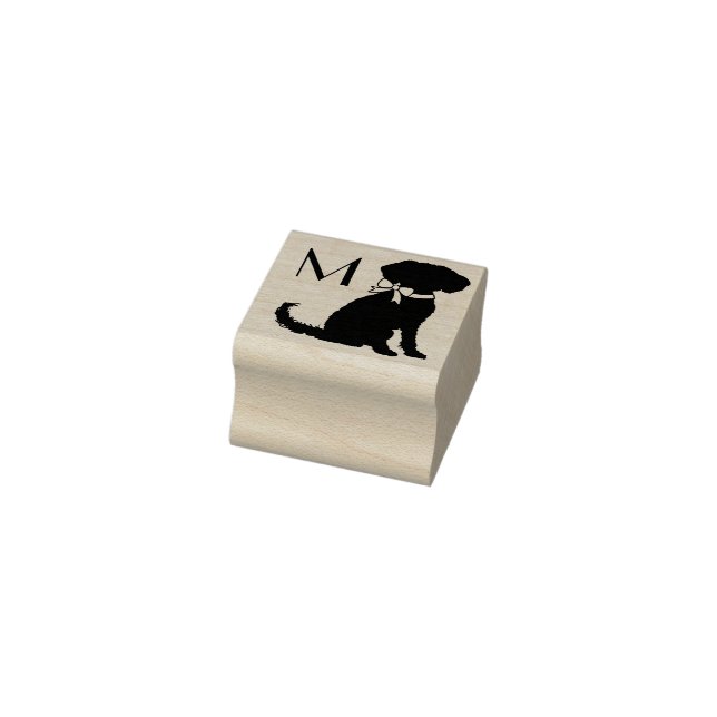 Schnoodle Dog Puppy Rubber Stamp (Stamp)