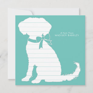 Schnoodle Dog Puppy Thank You Card