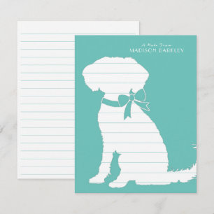 Schnoodle Dog Puppy Thank You Card
