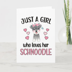 Schnoodle Girl Dog Lover Dog Owner Schnoodle Mum Card