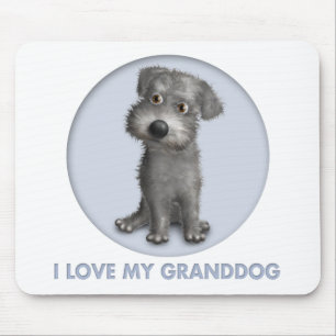 Schnoodle (Grey) Granddog Mouse Mat