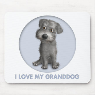 Schnoodle (Grey) Granddog Mouse Mat