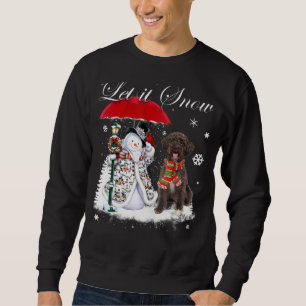 Schnoodle Santa Dog Christmas Snowman Xmas Pajama Sweatshirt
