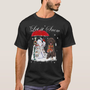 Schnoodle Santa Dog Christmas Snowman Xmas Pajama T-Shirt