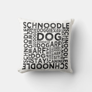 Schnoodle Typography Cushion