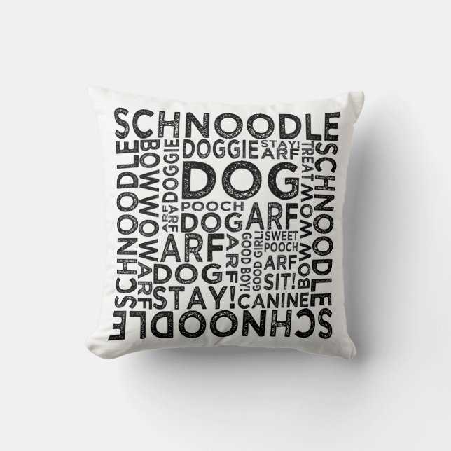Schnoodle Typography Cushion (Front)