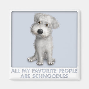 Schnoodle (White) Favourite Magnet