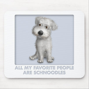 Schnoodle (White) Favourite Mouse Mat