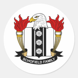 Schofield Family Crest Classic Round Sticker