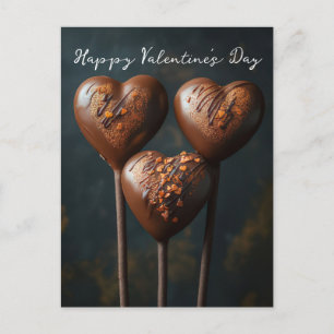 Schokoladen Cake Pops Herzen Valentinstag Postcard