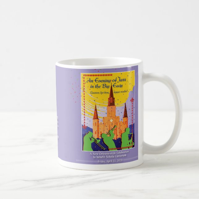 Schola Cantorum white “Big Easy” gala mug  (Right)