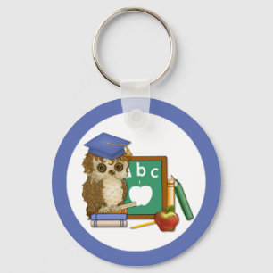 Scholar Owl Key Ring