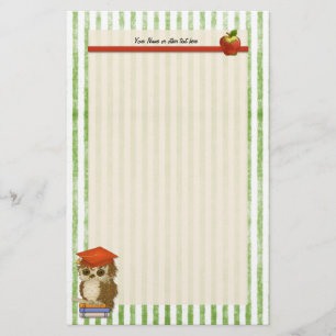 Scholar Owl Teacher -  Customise Stationery