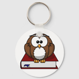 Scholarily Owl Key Ring
