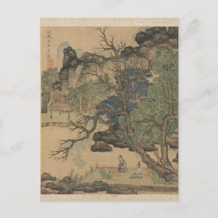 Scholars in a Garden by Chen Hongshou Postcard