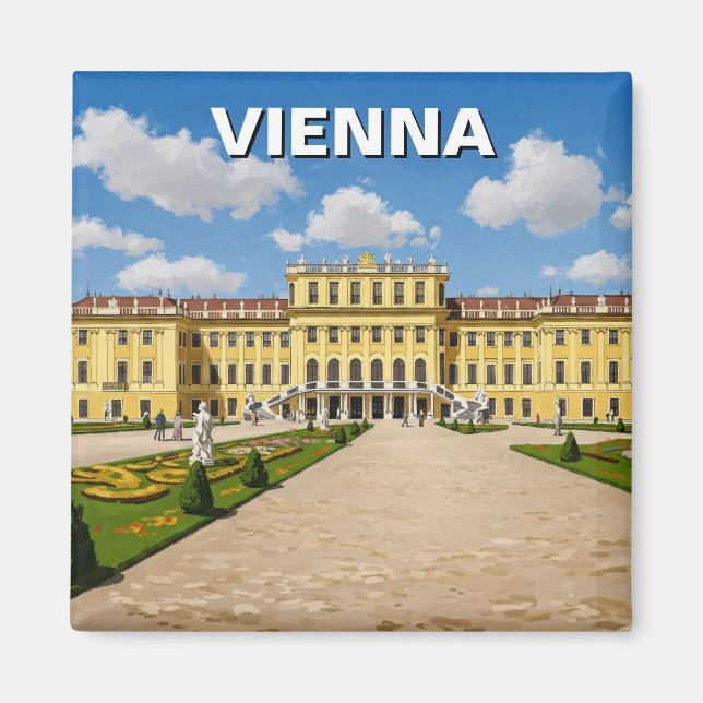 Schönbrunn Palace Vienna Austria Travel Magnet (Front)
