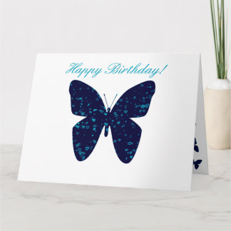 Schöne Schmetterlinge in blau Card