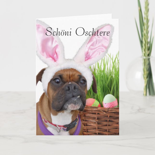 Schöni Oschtere Easter boxer greeting card (Front)