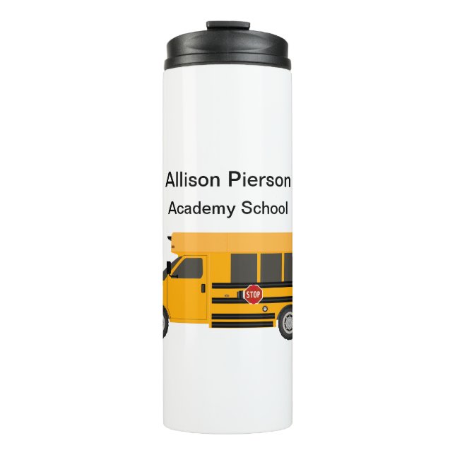 School Academy University Bus Thermal Tumbler (Front)