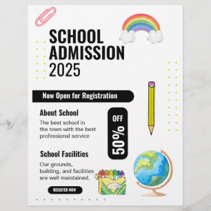 School Admission Flyer, School Promotion Flyer