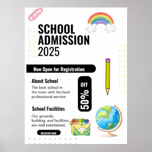 School Admission Flyer, School Promotion Flyer Poster