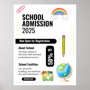 School Admission Flyer, School Promotion Flyer Poster