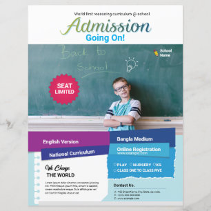 School Admission Flyer Template