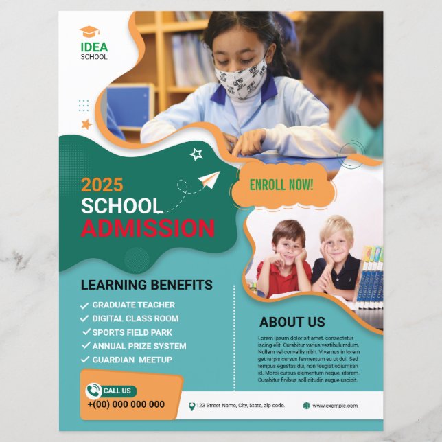 School Admission Flyer Template (Front)