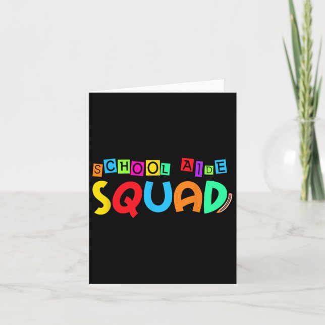 School Aide Squad Back To School Teacher First Day Card (Front)