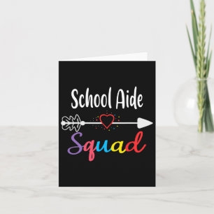 School Aide Squad Fun Ck To School Teacher Supplie Card