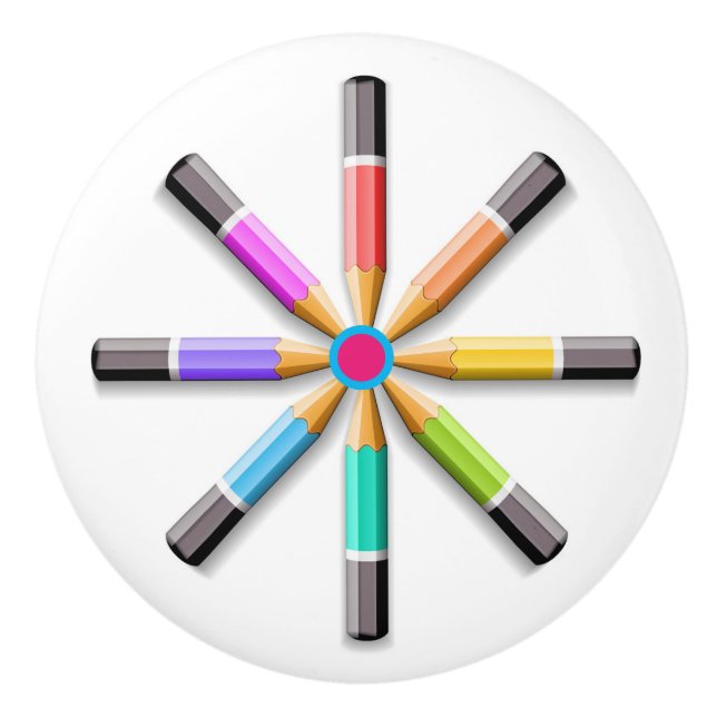 School and Office Supplies Cabinet Knobs (Front)