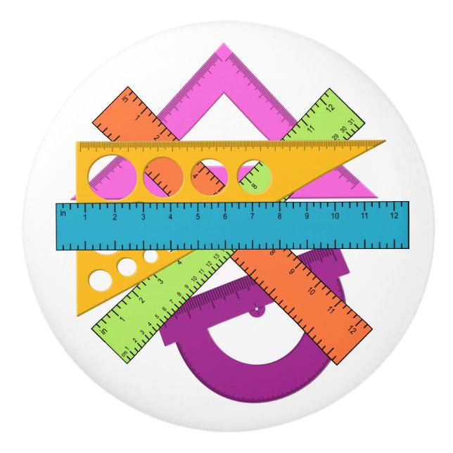 School and Office Supplies Cabinet Knobs (Front)