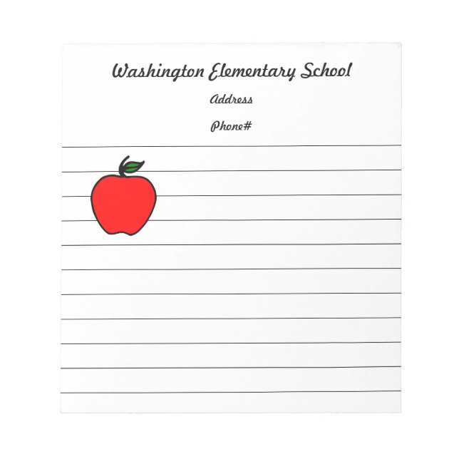School Apple Notepad (Front)