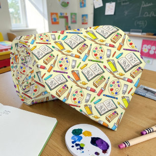 School Art Teacher Pattern Necktie Tie