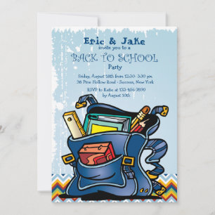 School Backpack Invitation