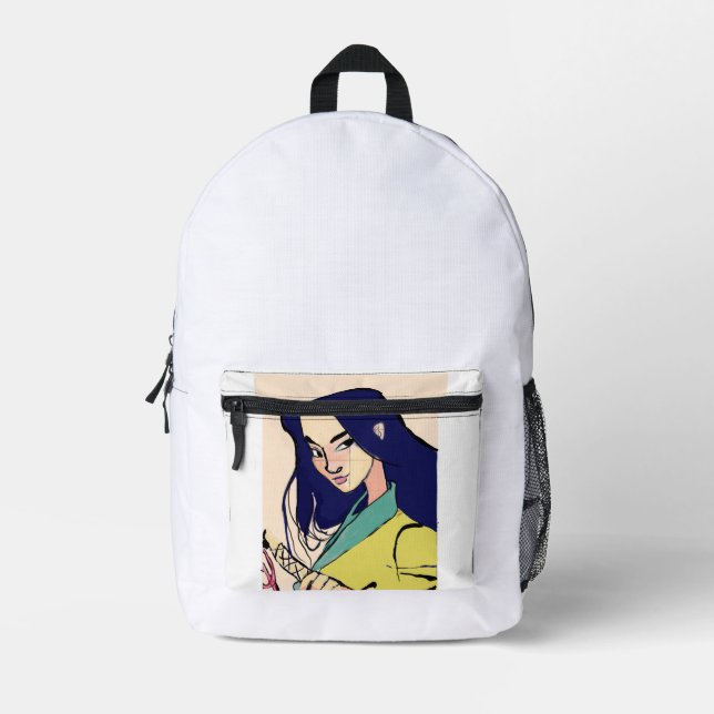 School Bag. Printed Backpack (Front)